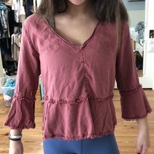 Bella Dahl orange shirt